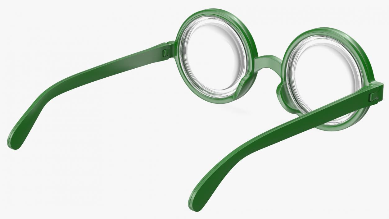 3D Green Nerd Glasses model