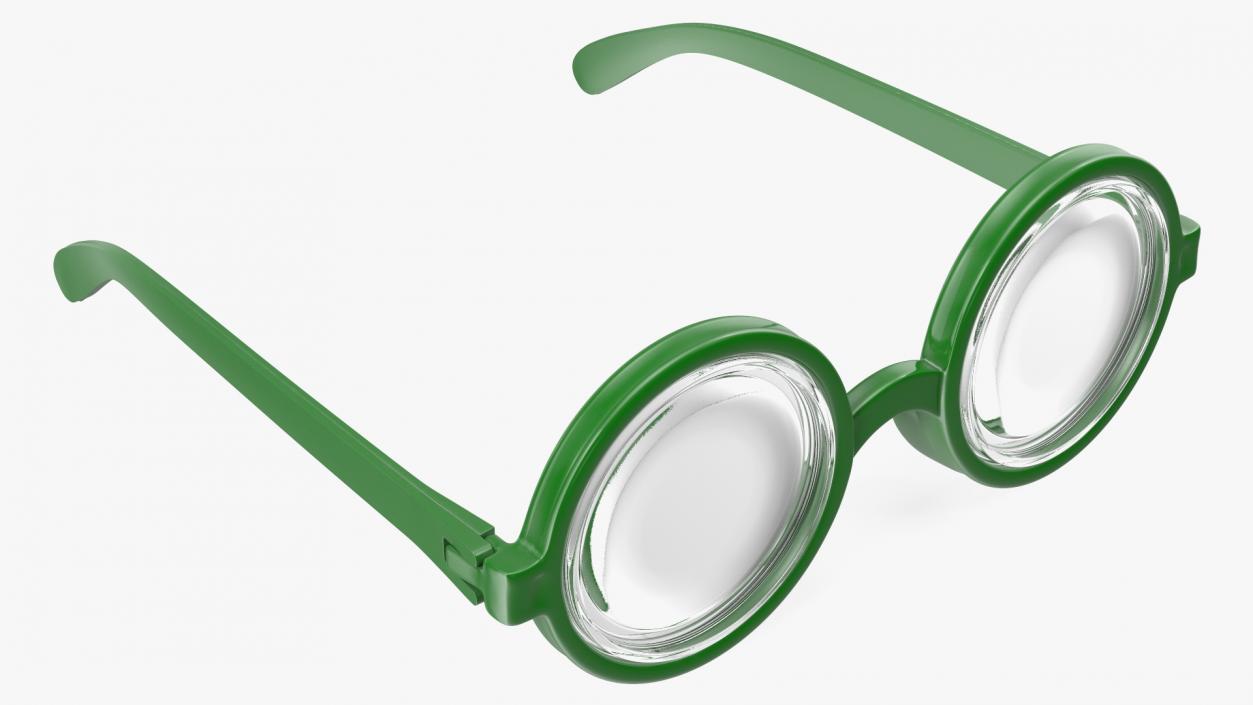 3D Green Nerd Glasses model