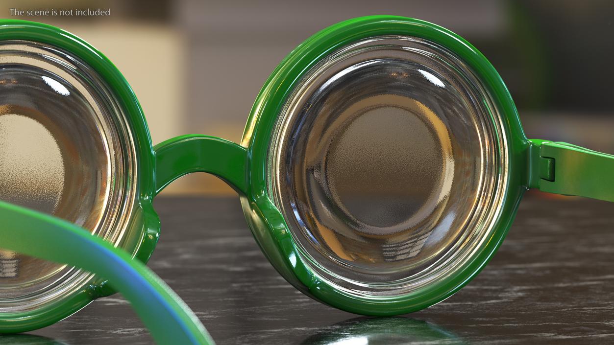 3D Green Nerd Glasses model