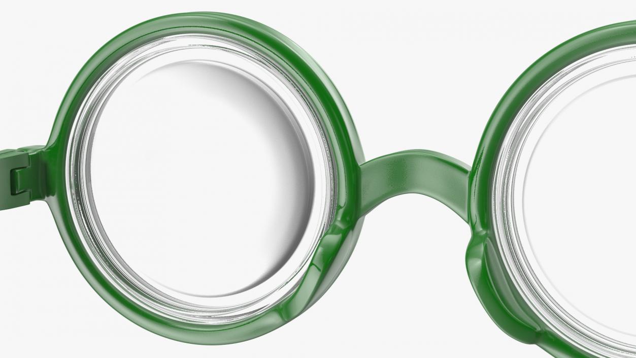 3D Green Nerd Glasses model