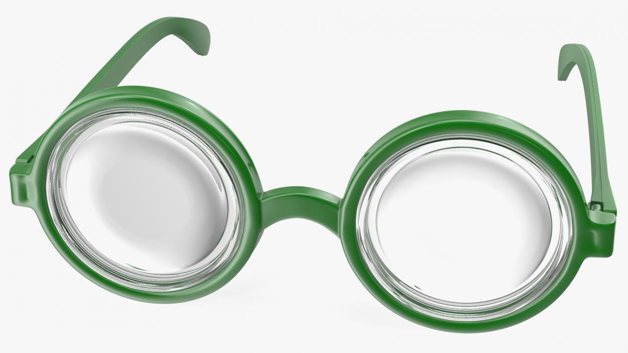 3D Green Nerd Glasses model