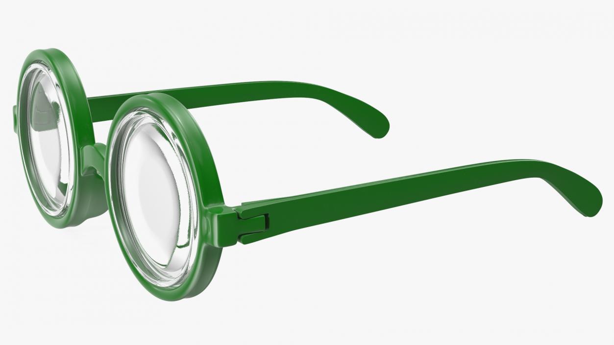 3D Green Nerd Glasses model