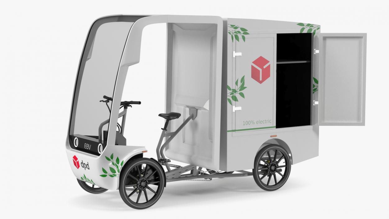 Cargo Bike EAV DPD Rigged for Cinema 4D 3D model