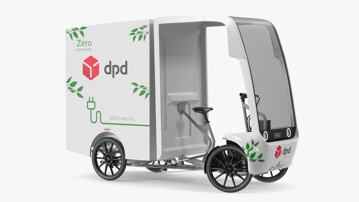 Cargo Bike EAV DPD Rigged for Cinema 4D 3D model