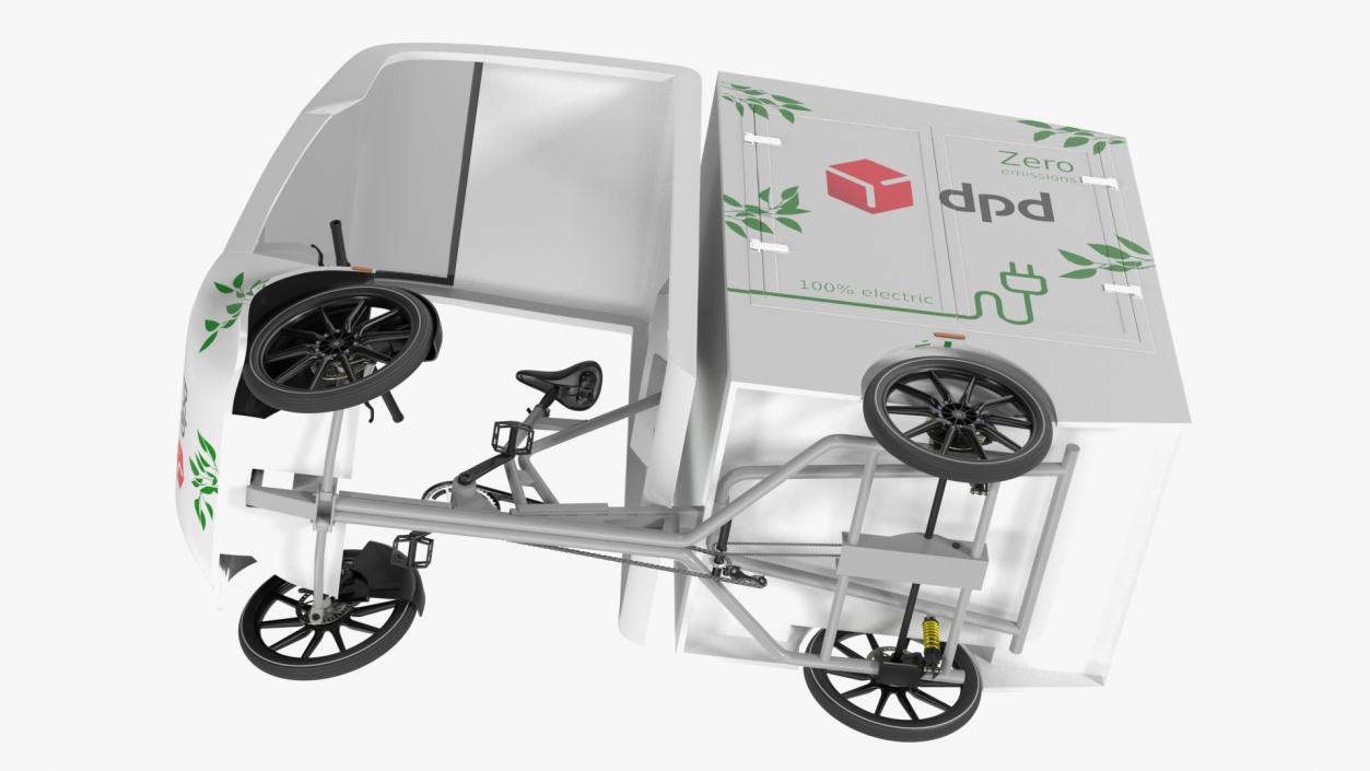 Cargo Bike EAV DPD Rigged for Cinema 4D 3D model