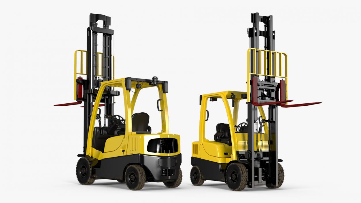 3D Industrial Forklift with Bulk Bag model