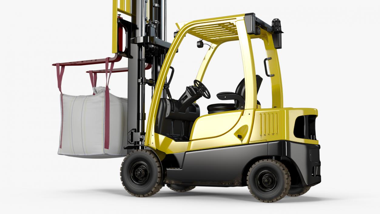 3D Industrial Forklift with Bulk Bag model