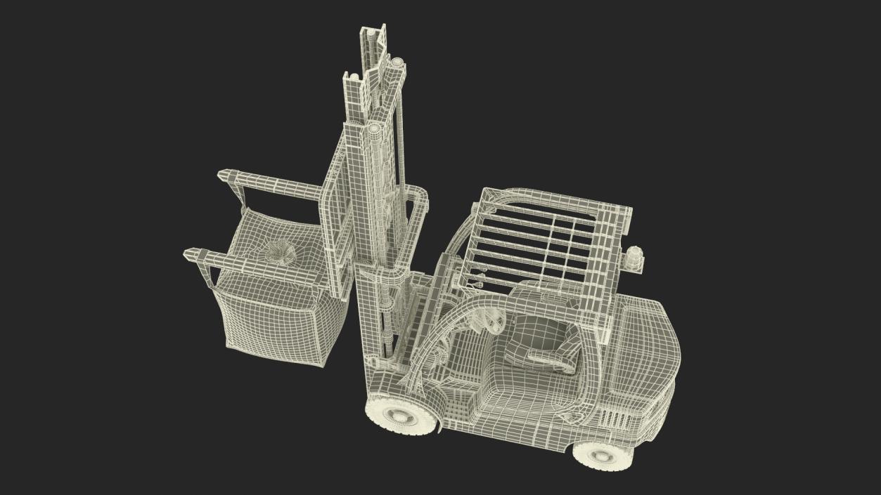 3D Industrial Forklift with Bulk Bag model