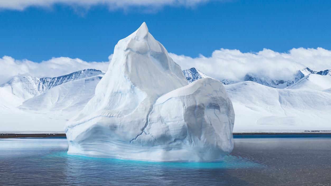 3D Iceberg Above and Underwater model