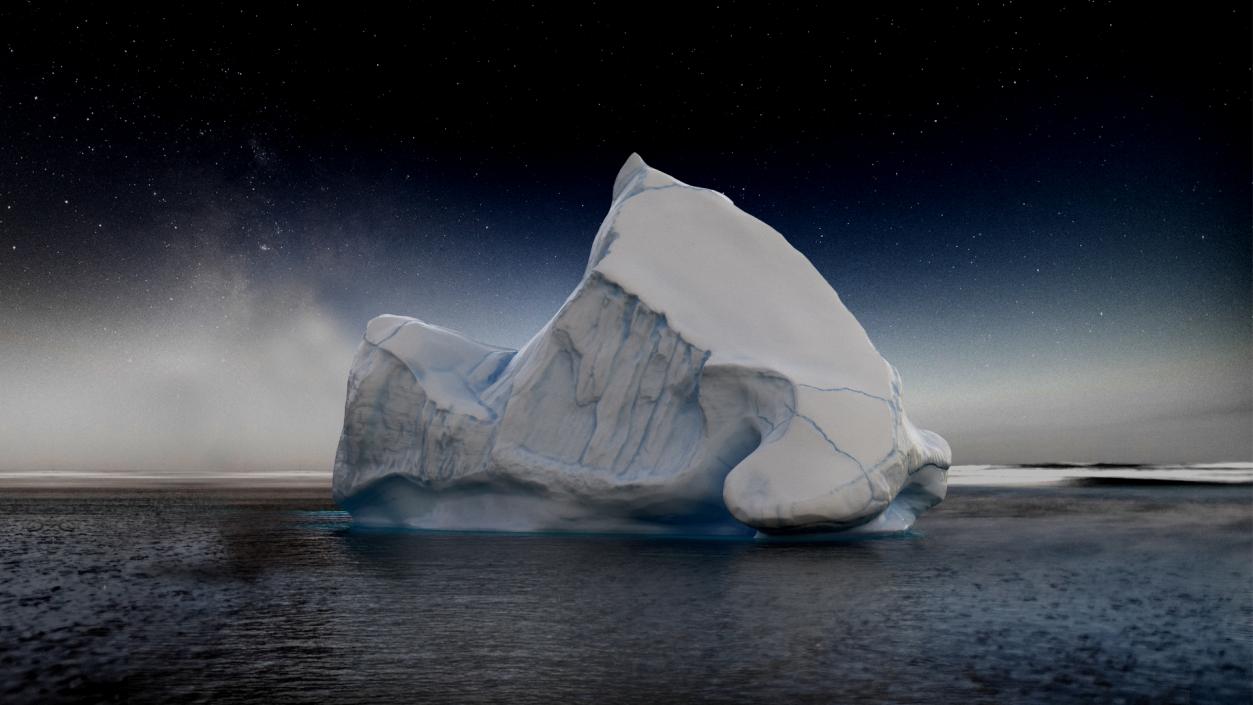 3D Iceberg Above and Underwater model