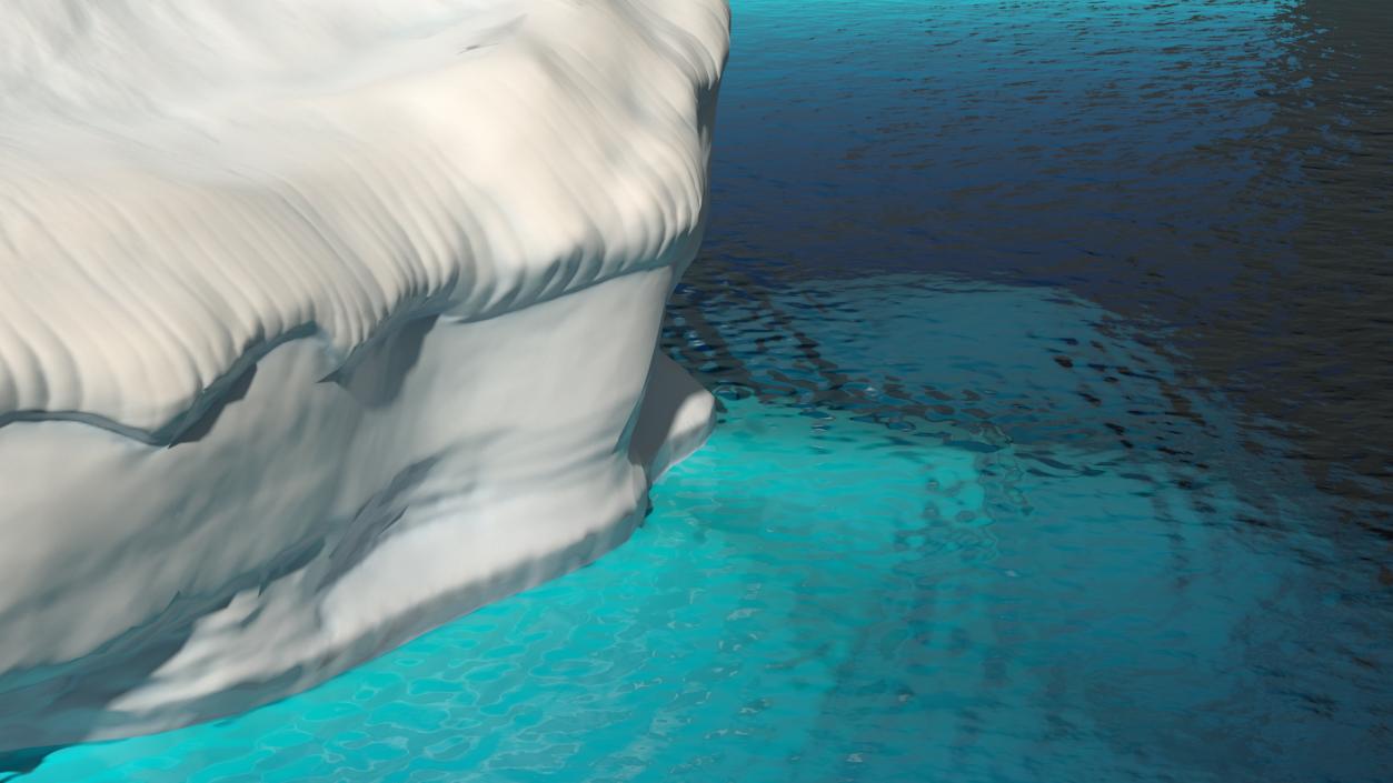 3D Iceberg Above and Underwater model