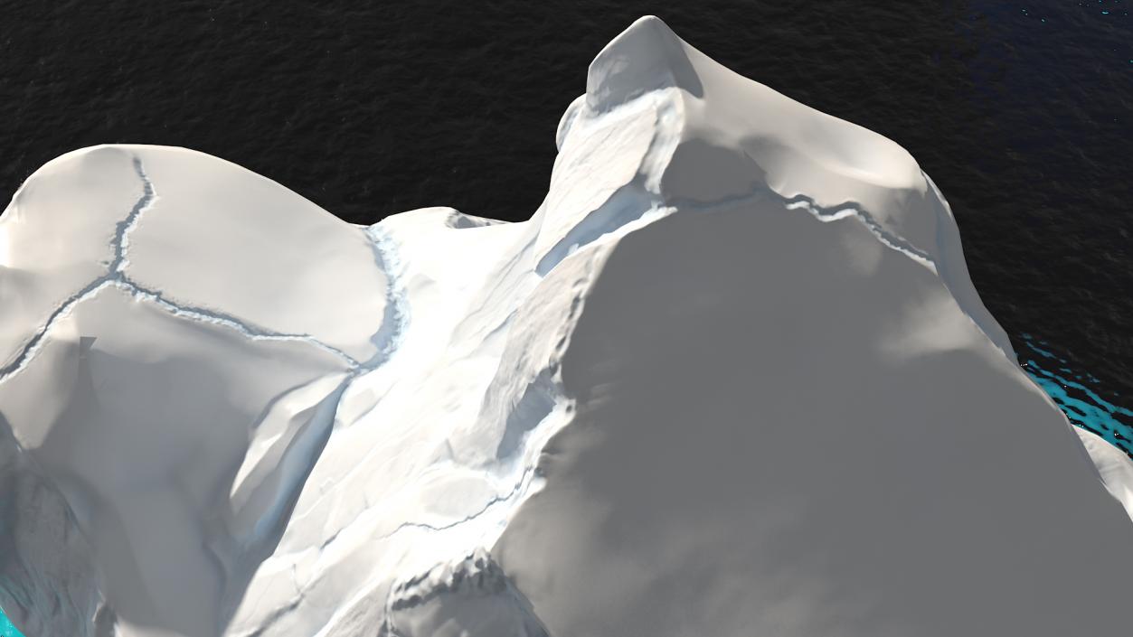 3D Iceberg Above and Underwater model