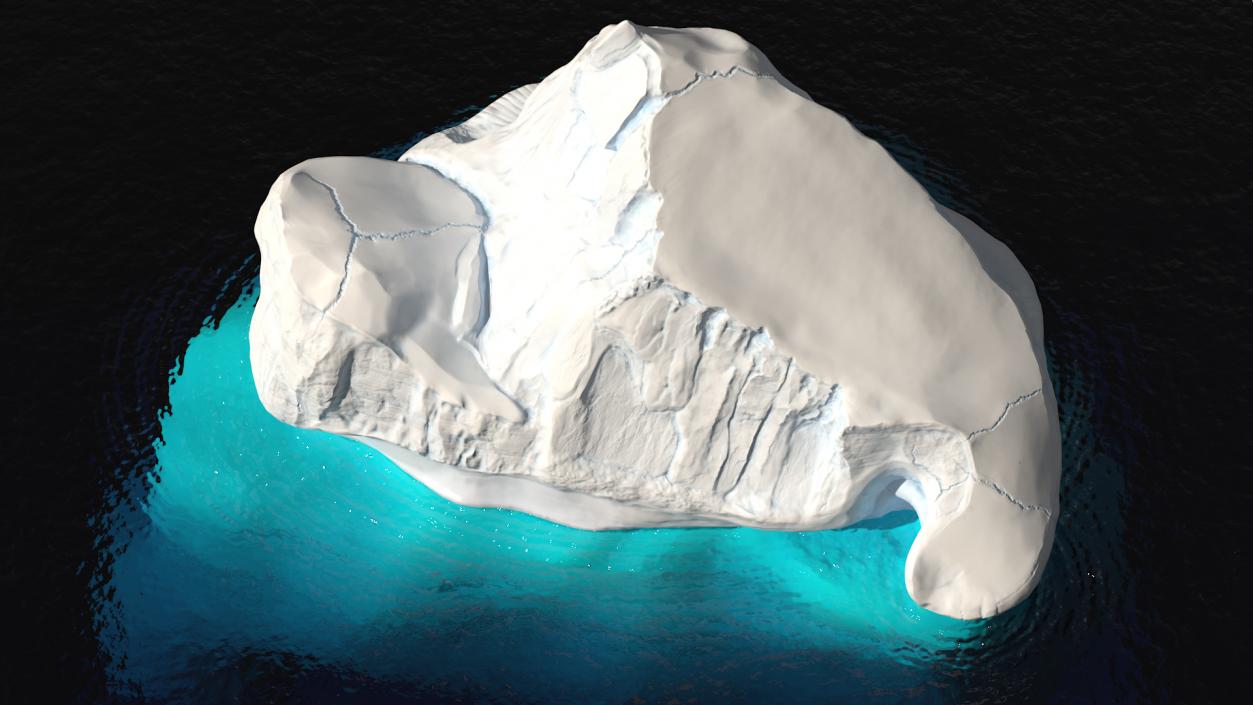 3D Iceberg Above and Underwater model