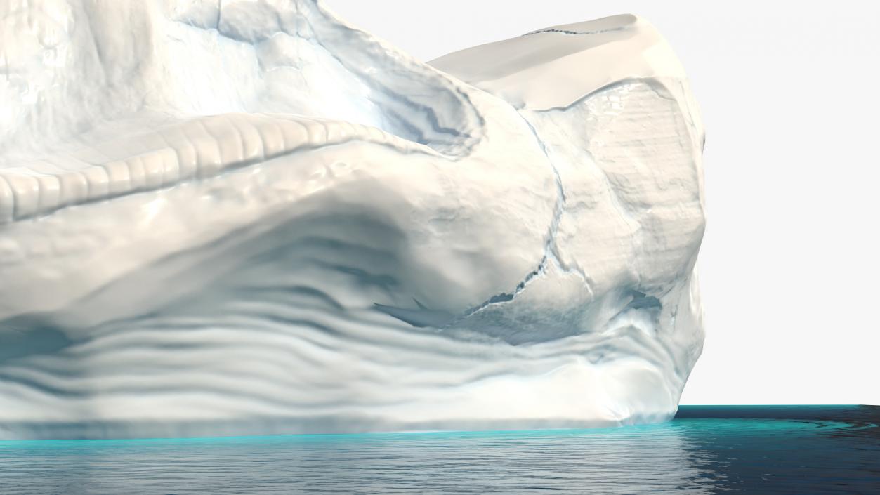 3D Iceberg Above and Underwater model