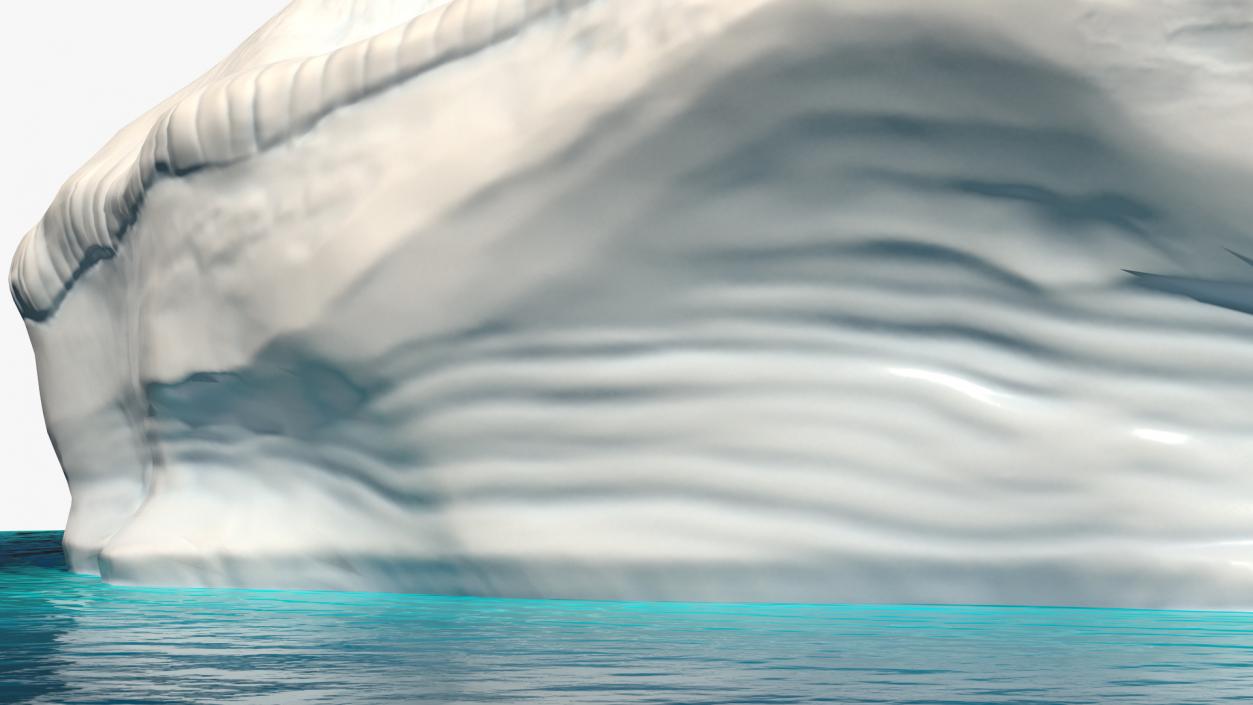 3D Iceberg Above and Underwater model