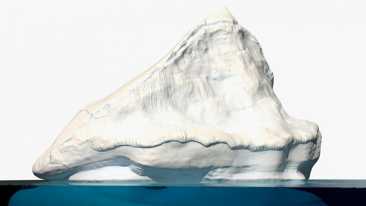 3D Iceberg Above and Underwater model