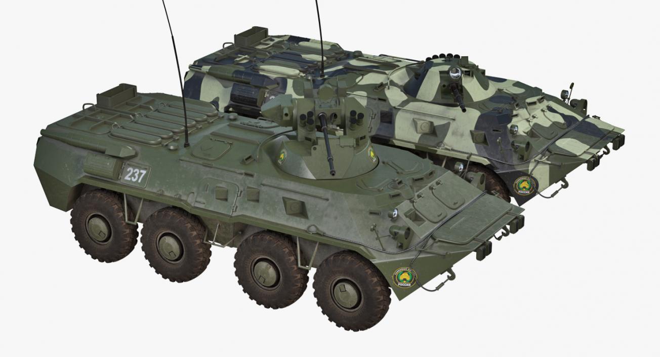 3D Russian Armoured Rigged Vehicles Collection model