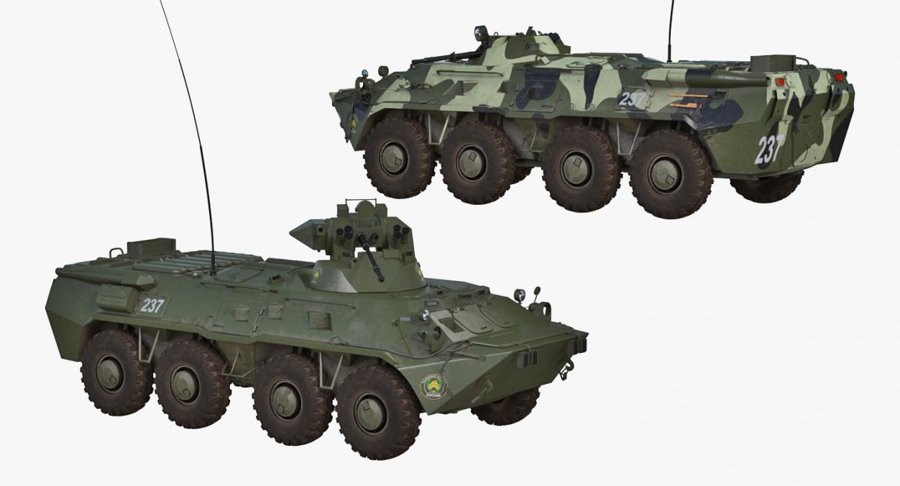 3D Russian Armoured Rigged Vehicles Collection model