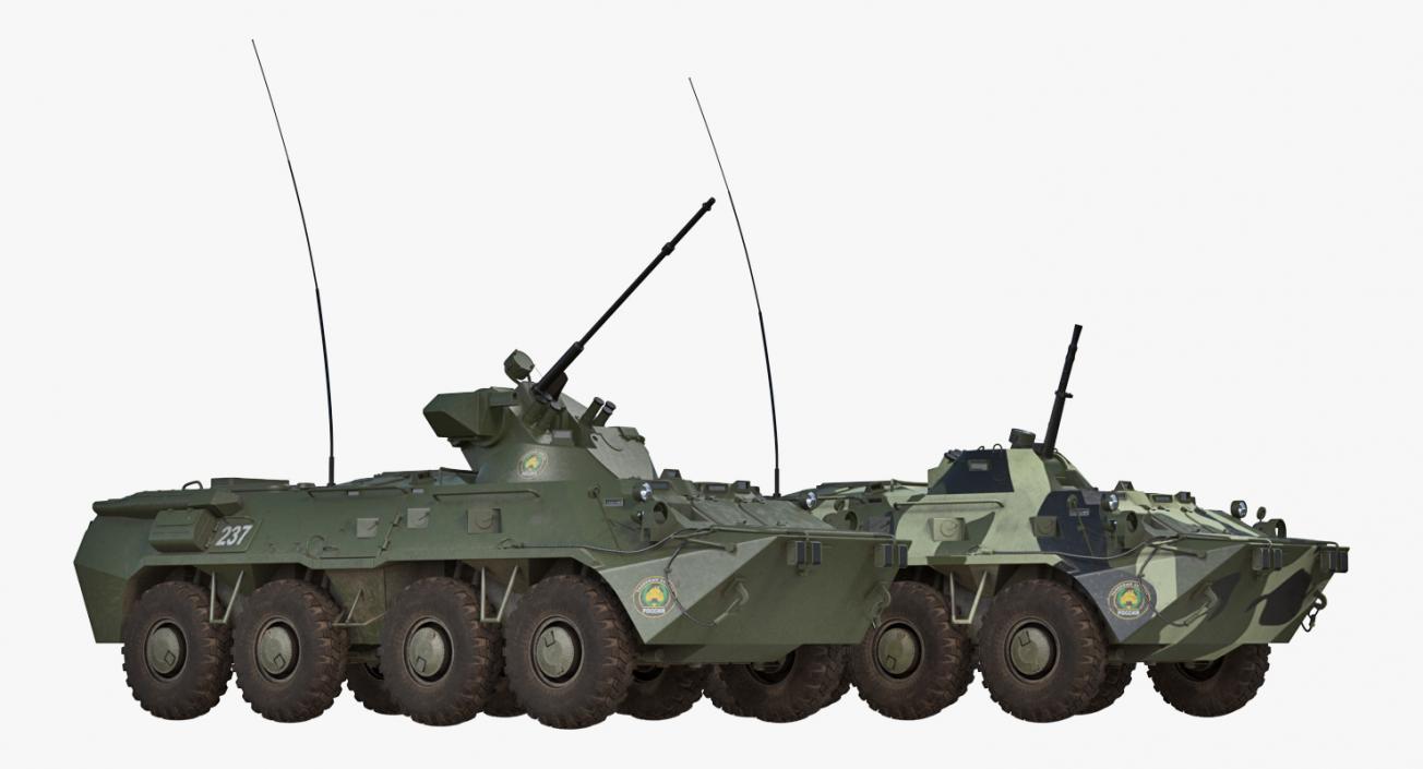 3D Russian Armoured Rigged Vehicles Collection model