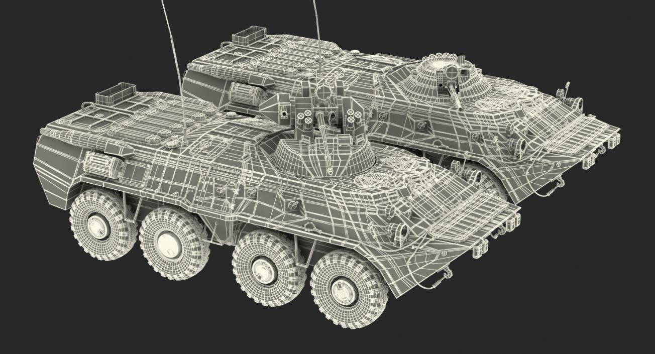 3D Russian Armoured Rigged Vehicles Collection model