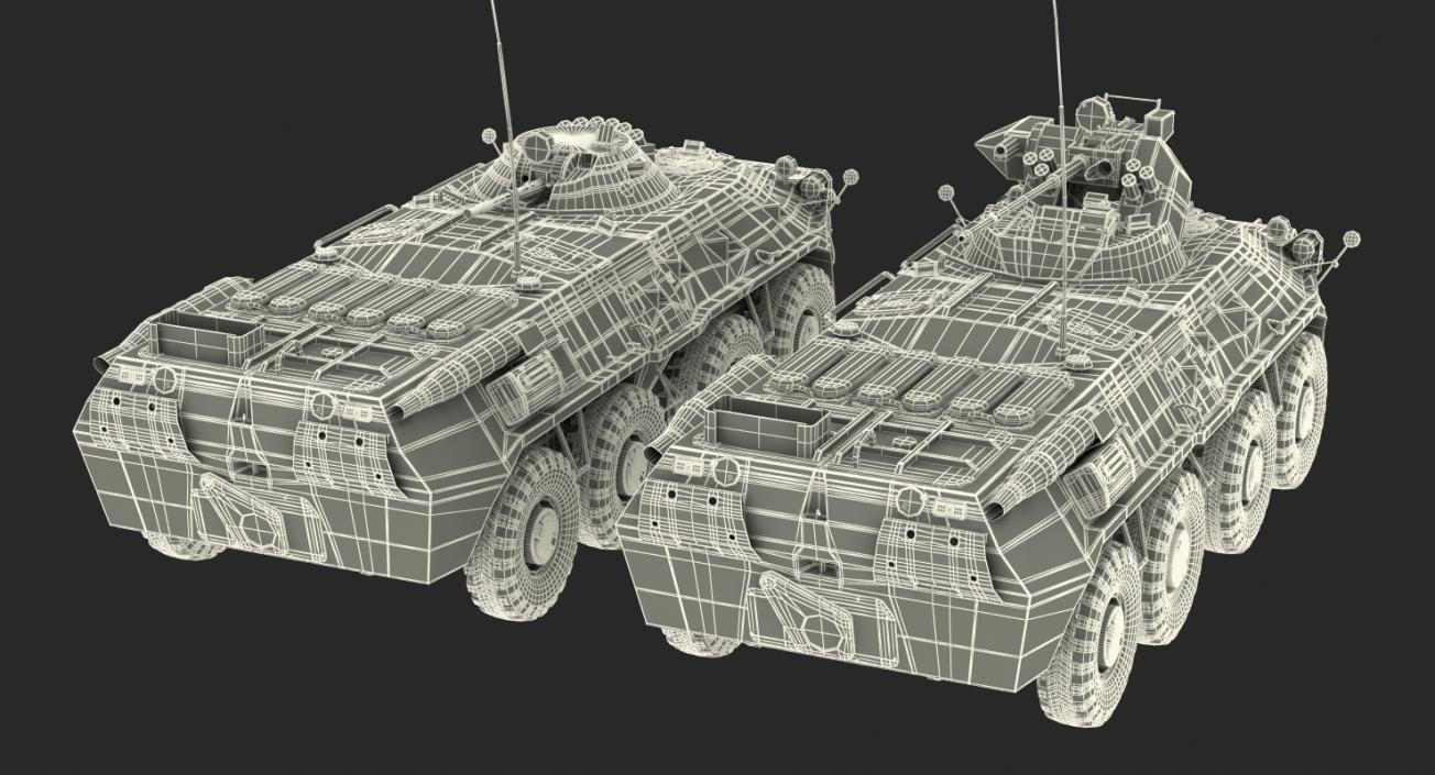 3D Russian Armoured Rigged Vehicles Collection model