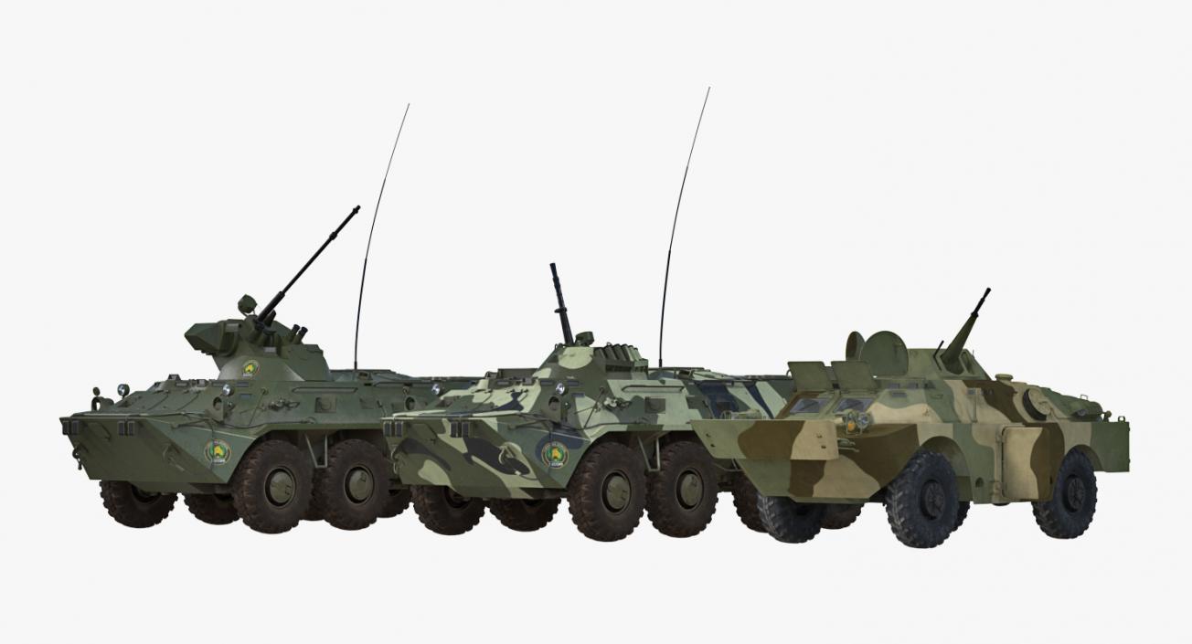 3D Russian Armoured Rigged Vehicles Collection model