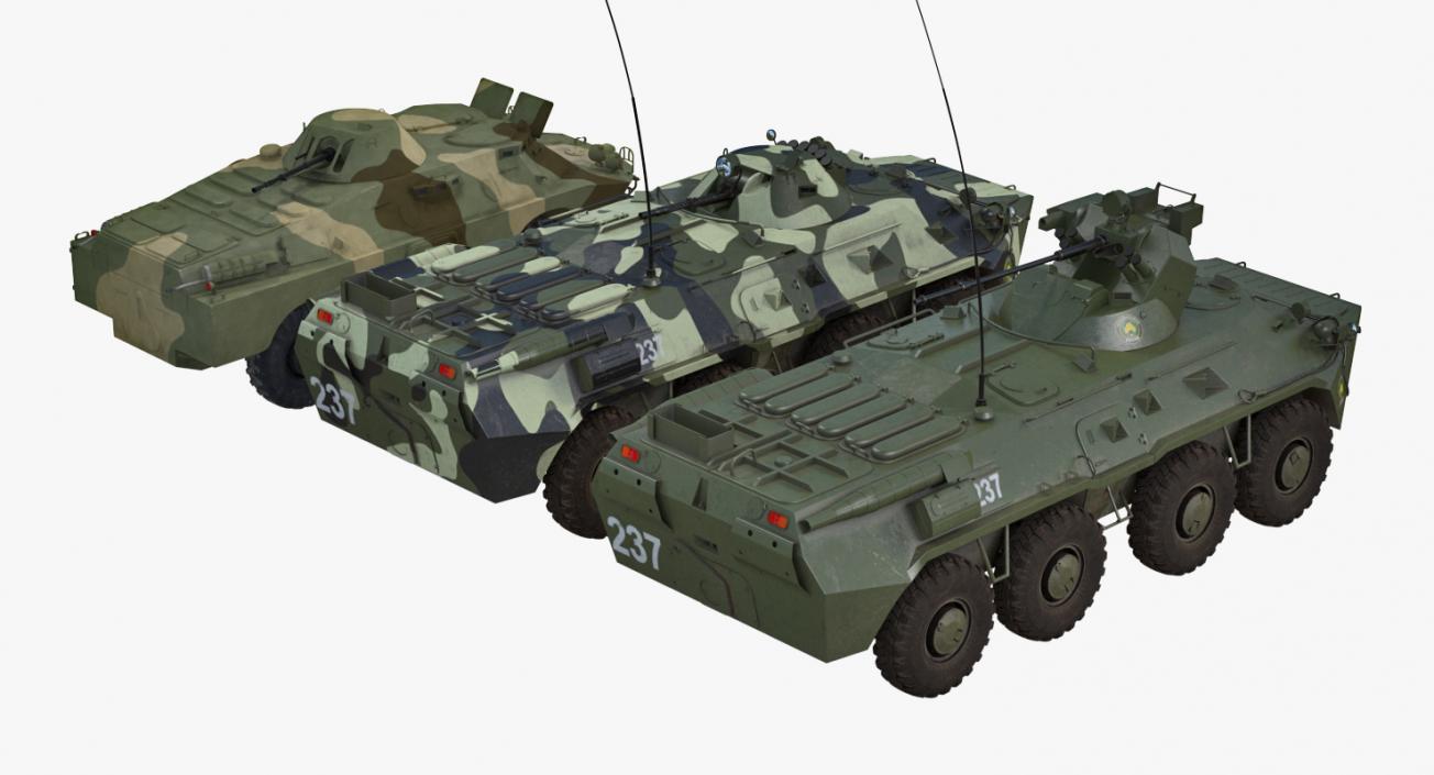 3D Russian Armoured Rigged Vehicles Collection model