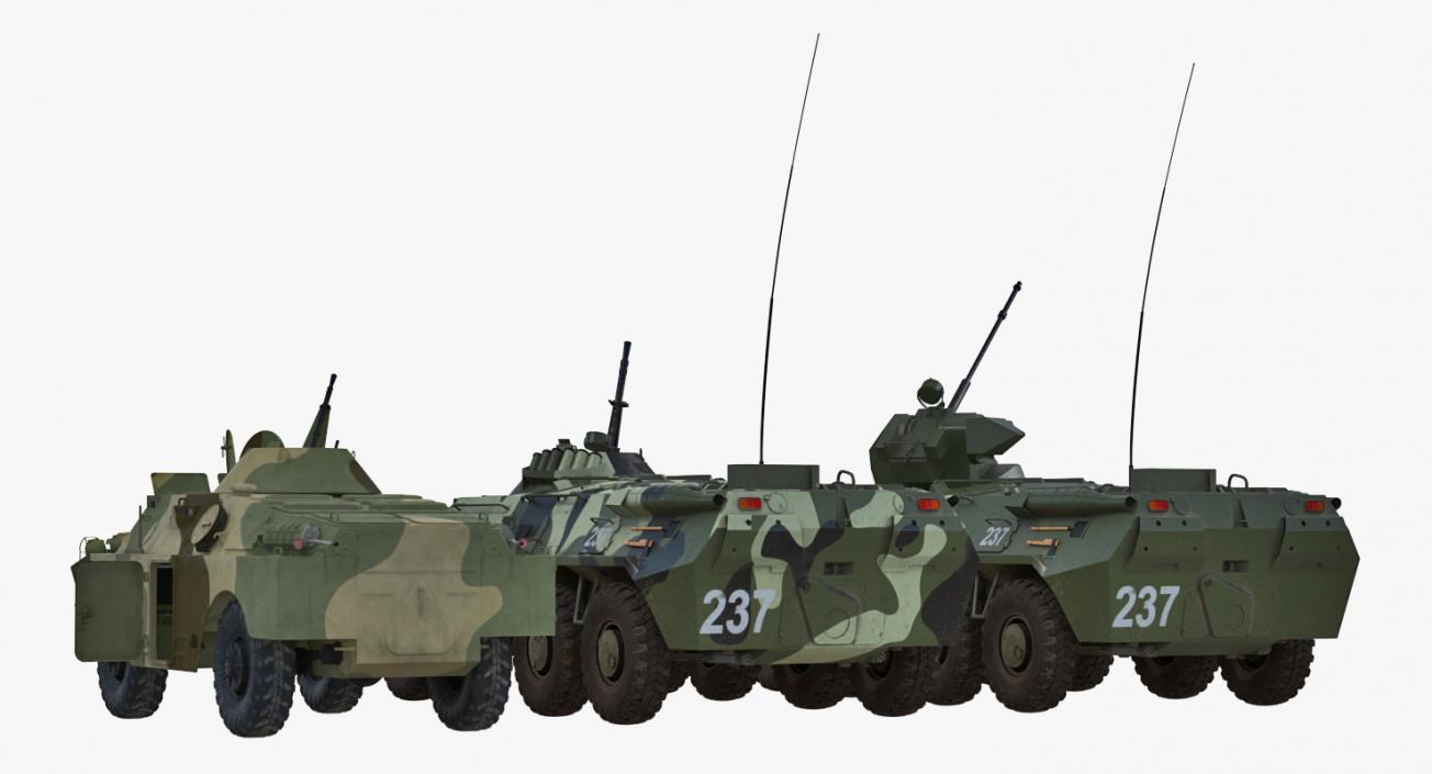 3D Russian Armoured Rigged Vehicles Collection model