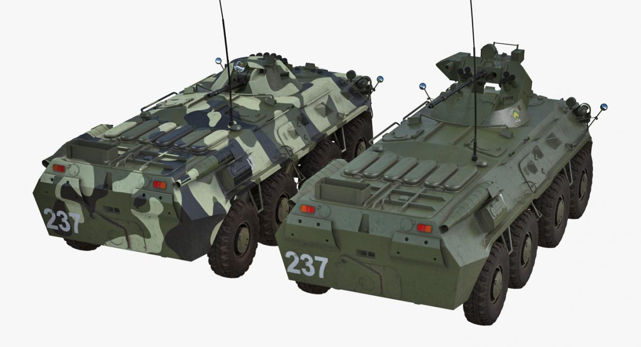 3D Russian Armoured Rigged Vehicles Collection model