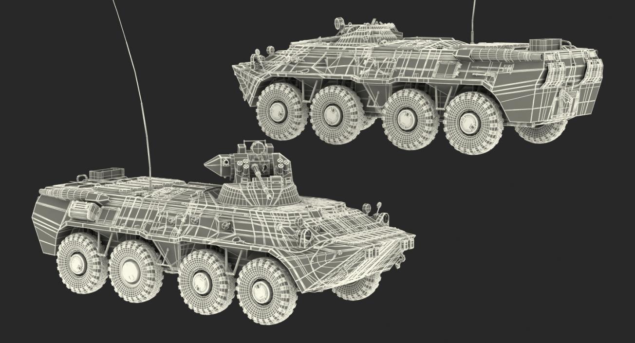 3D Russian Armoured Rigged Vehicles Collection model