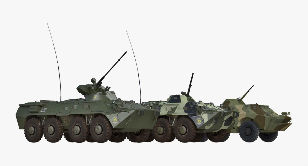 3D Russian Armoured Rigged Vehicles Collection model