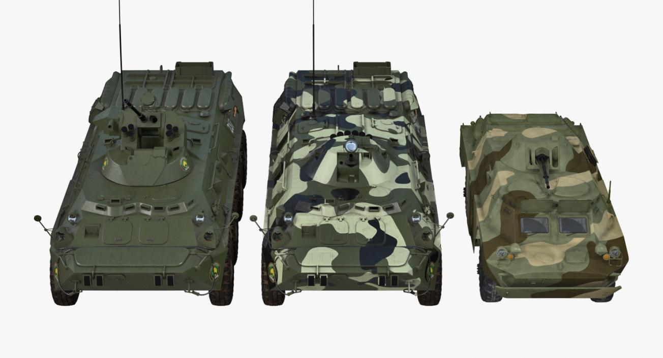 3D Russian Armoured Rigged Vehicles Collection model