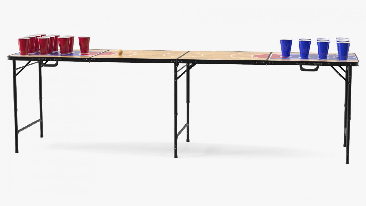 3D Cup Pong Foldable Table model