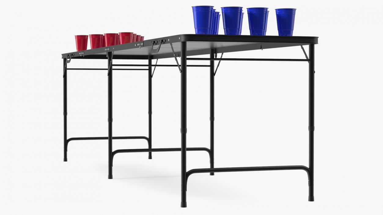 3D Cup Pong Foldable Table model