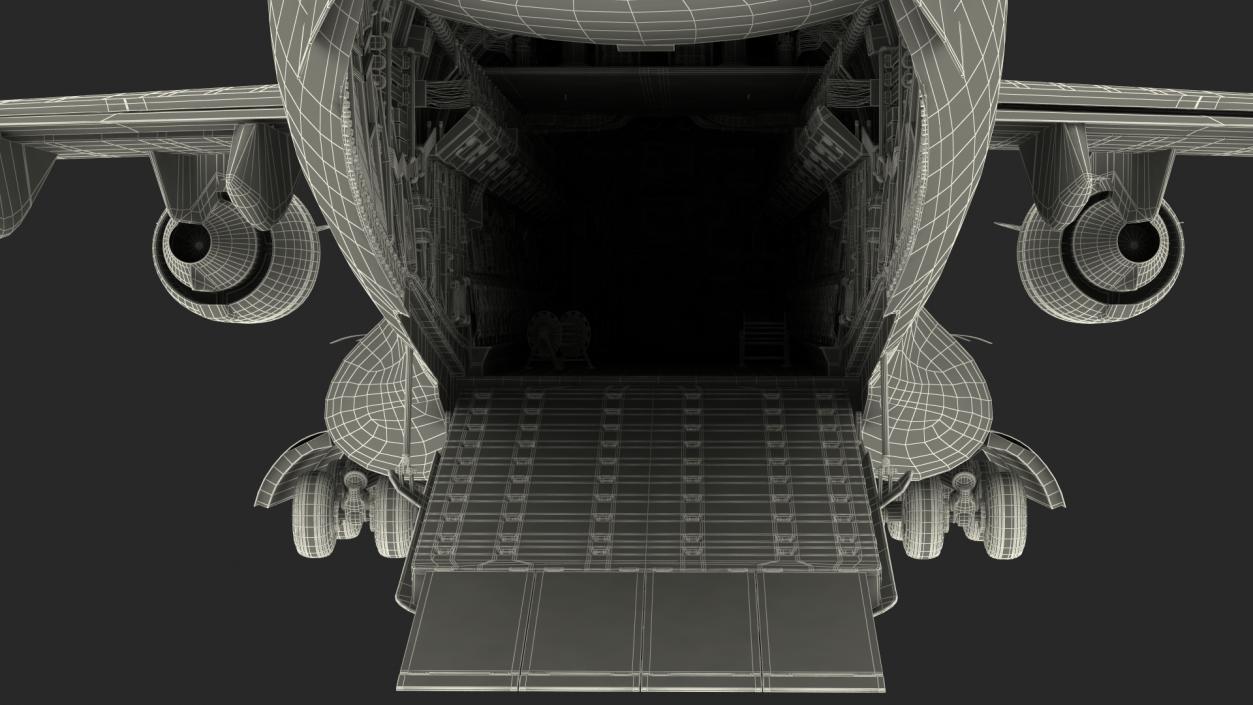 Boeing C17 Globemaster III Cargo Door Open 3D