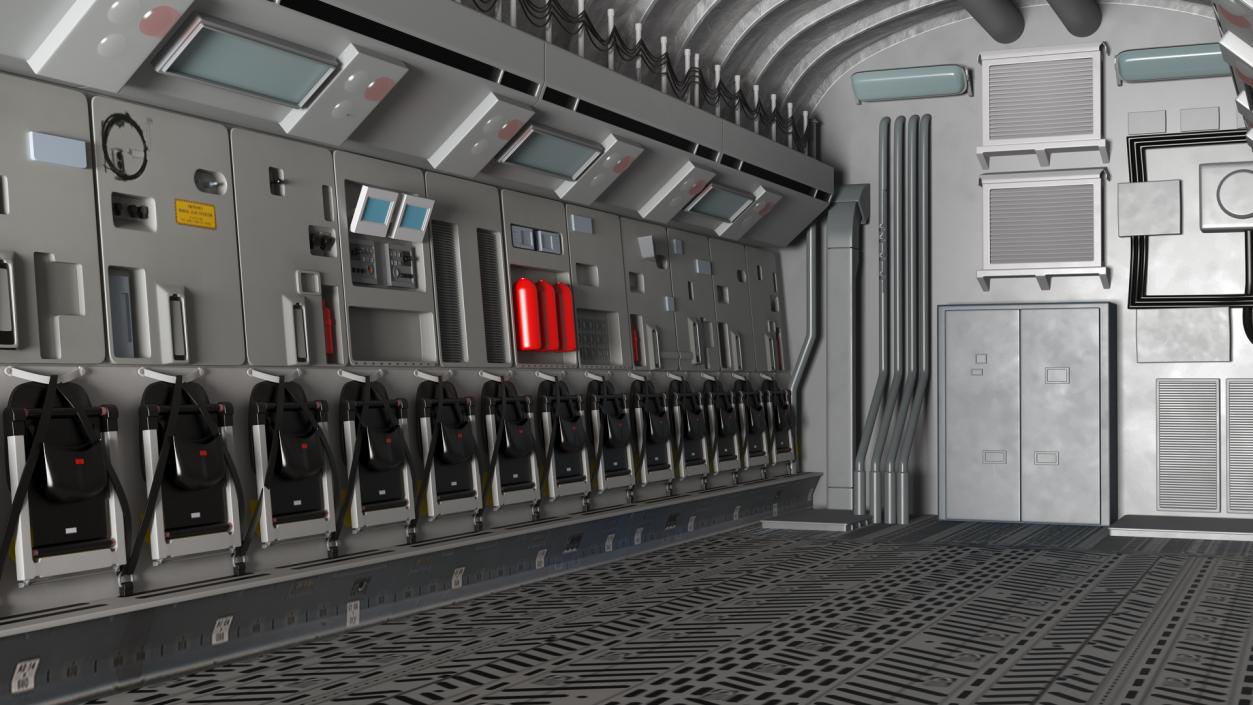 Boeing C17 Globemaster III Cargo Door Open 3D