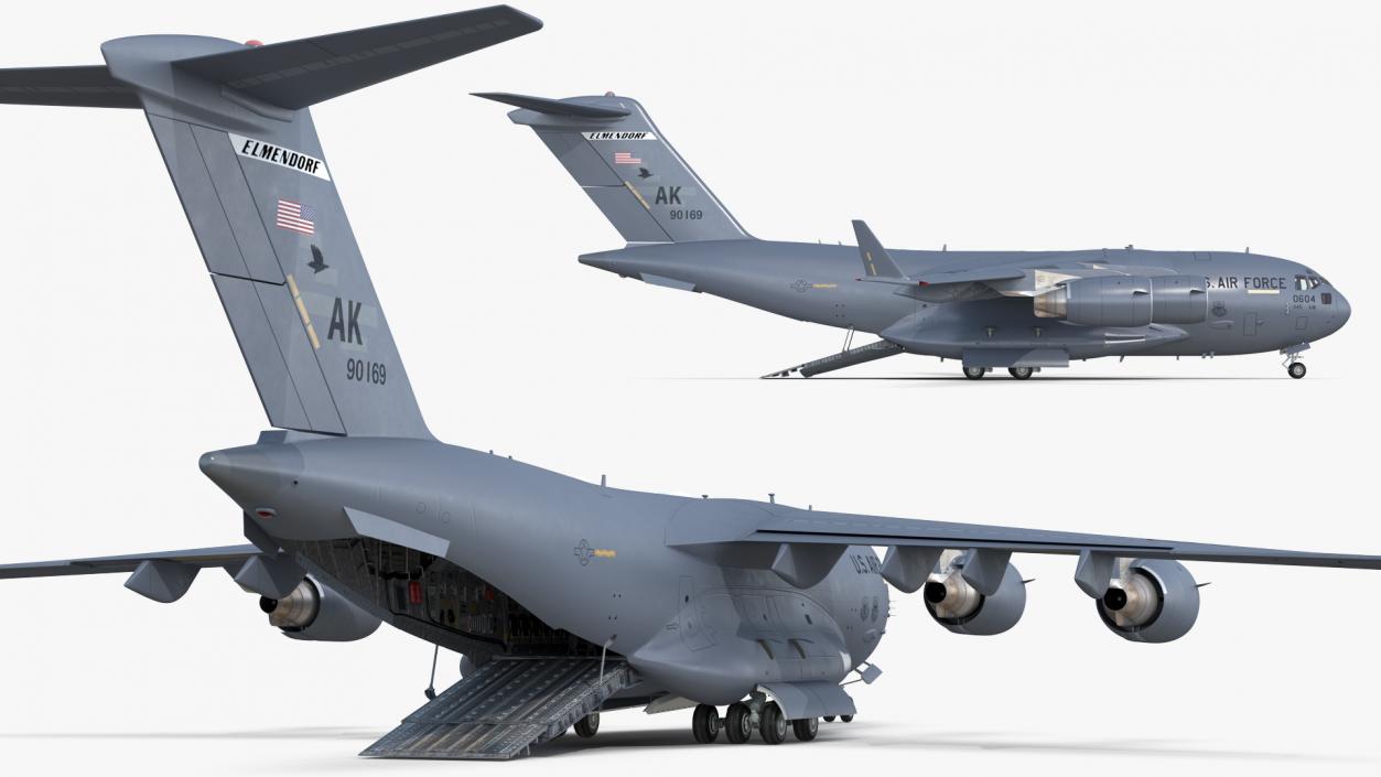 Boeing C17 Globemaster III Cargo Door Open 3D