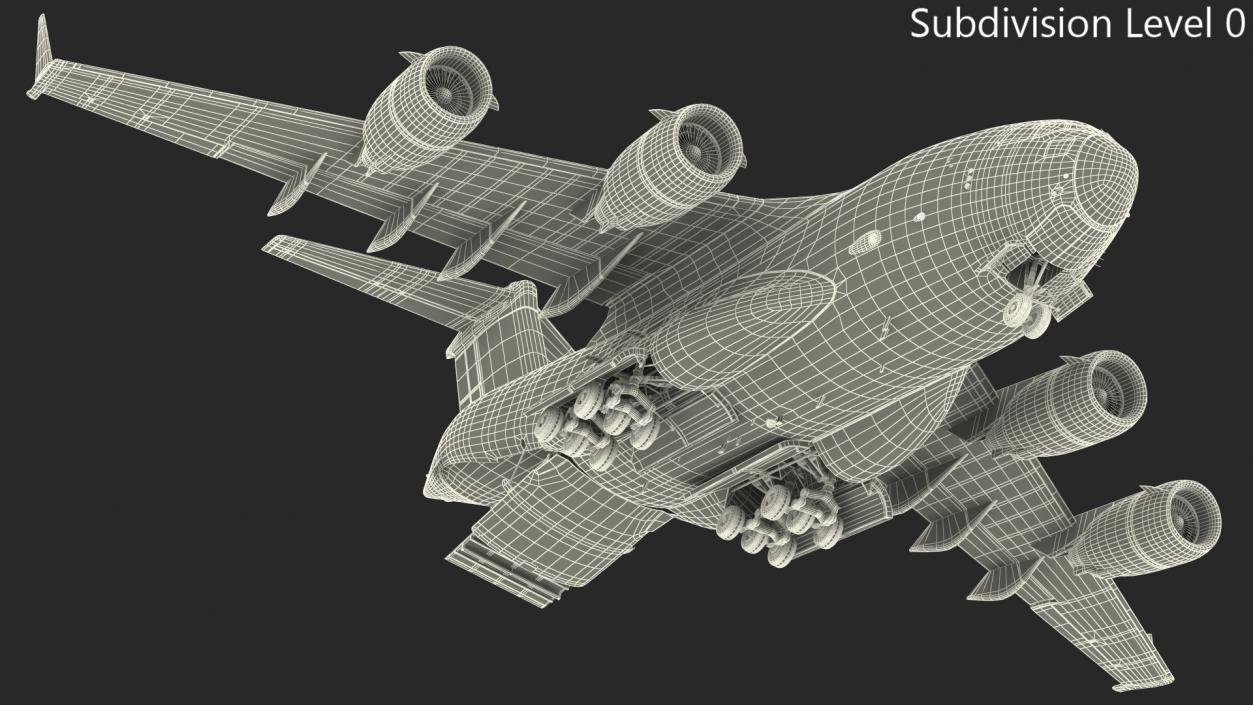 Boeing C17 Globemaster III Cargo Door Open 3D