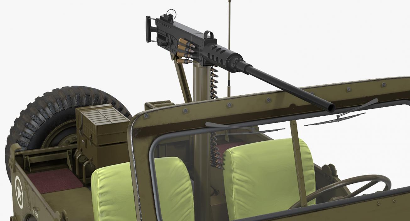 3D Jeep Willys MB Rigged