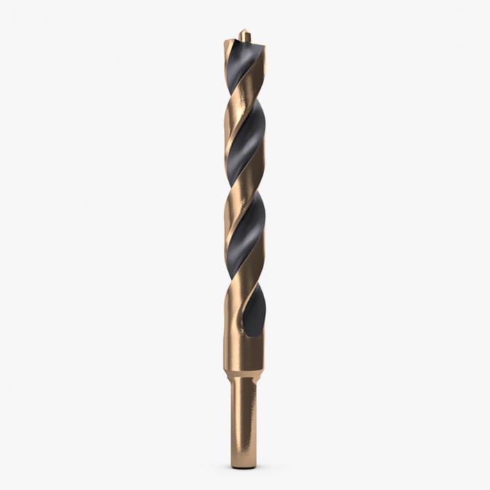 Gold Ferrous Pilot Point Drill Bit 3D model