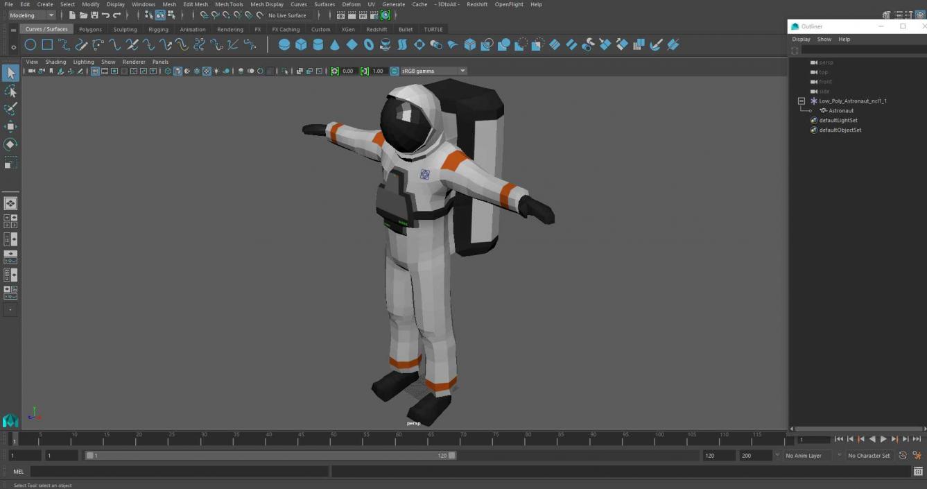 3D Low Poly Astronaut model