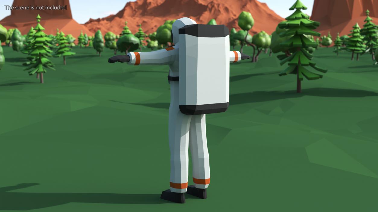 3D Low Poly Astronaut model