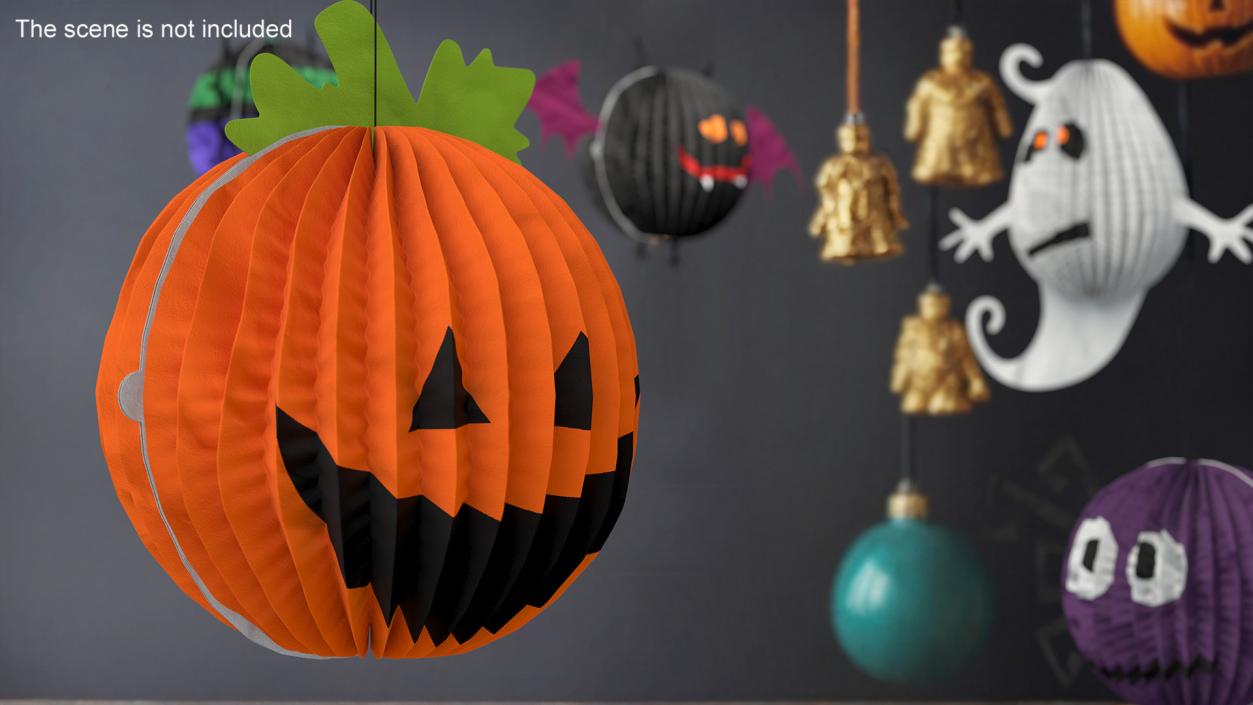 3D model Halloween Pumpkin Paper Decorations