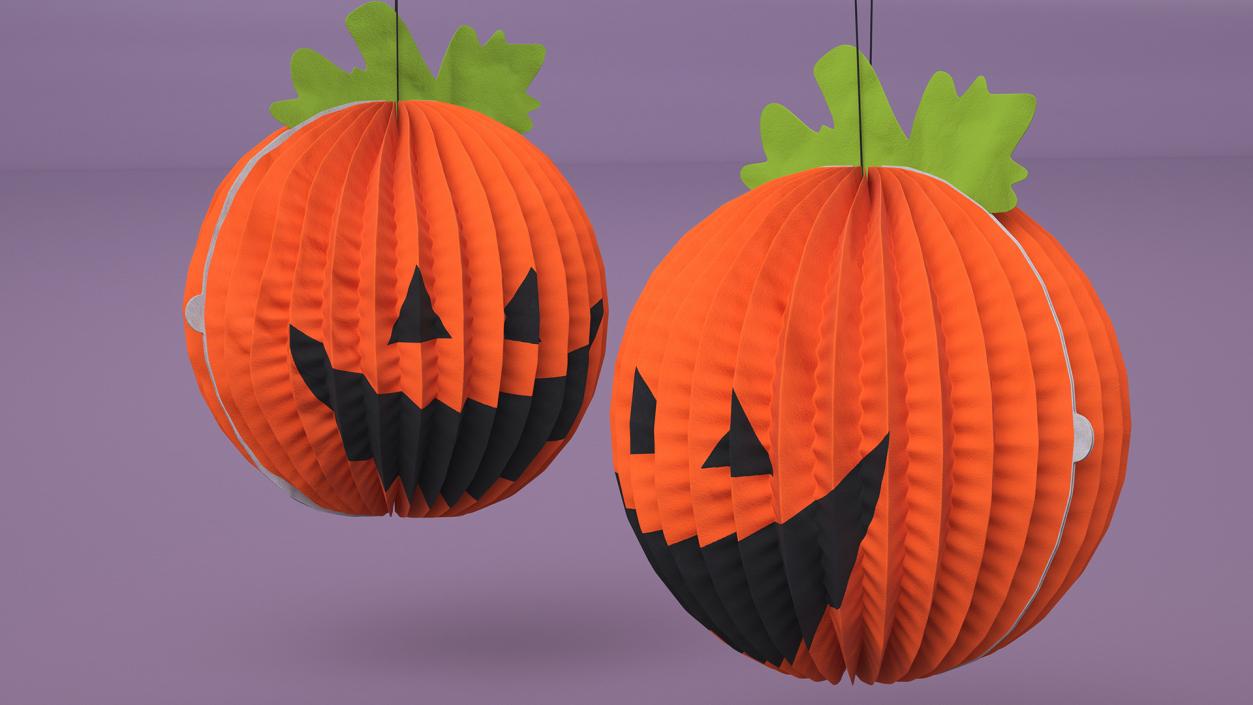 3D model Halloween Pumpkin Paper Decorations