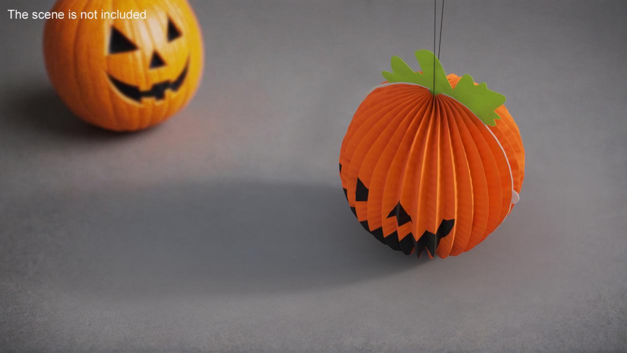 3D model Halloween Pumpkin Paper Decorations