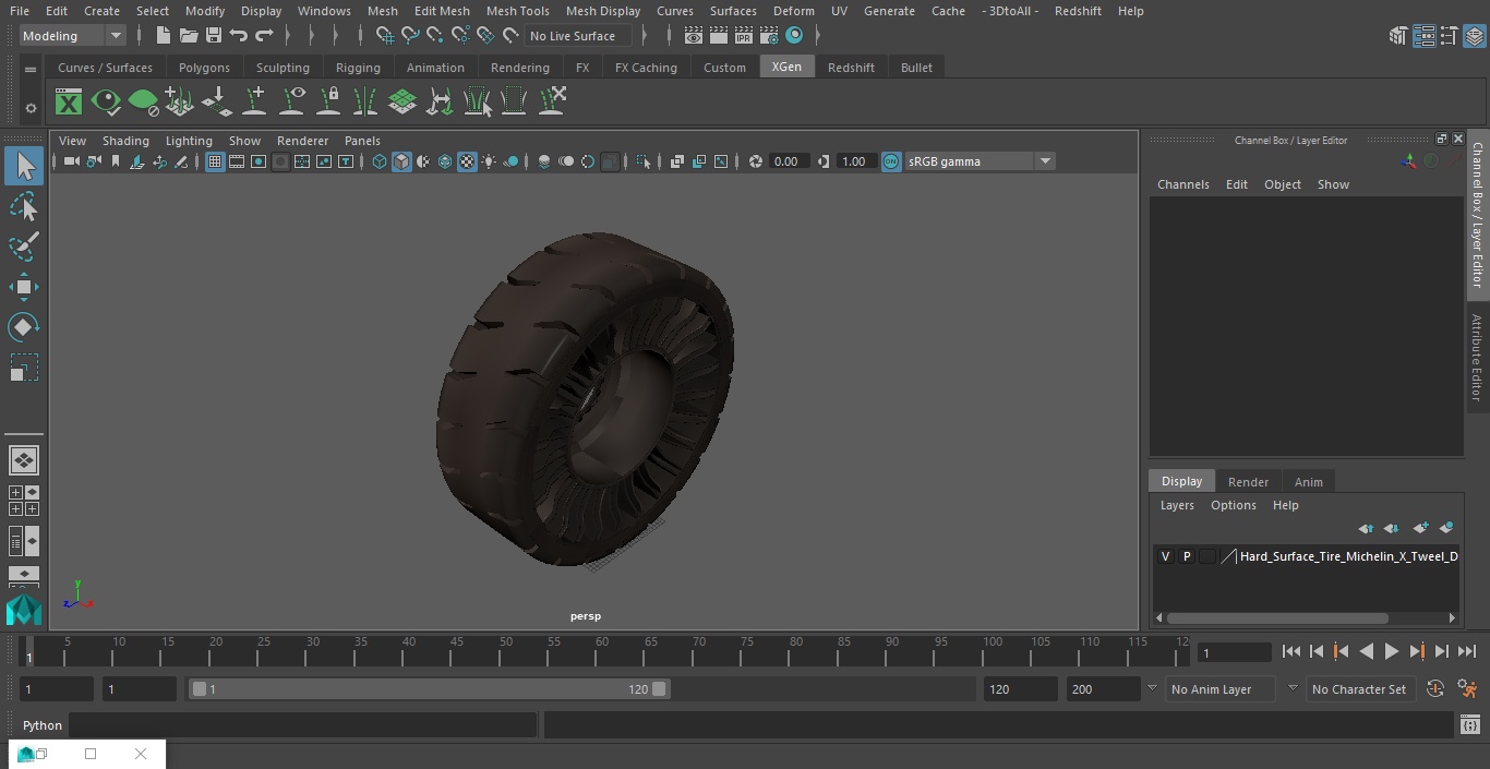 Michelin X Tweel Hard Surface Tire 3D model