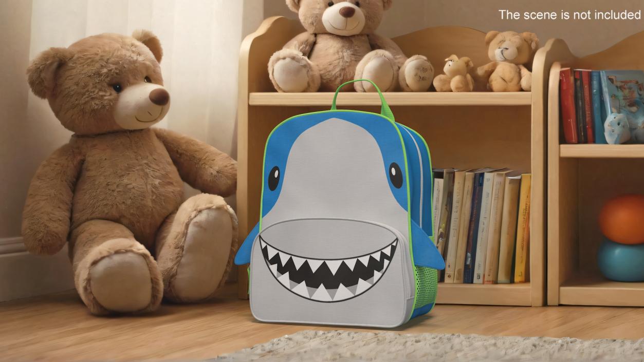 3D Shark Themed Kids Backpack