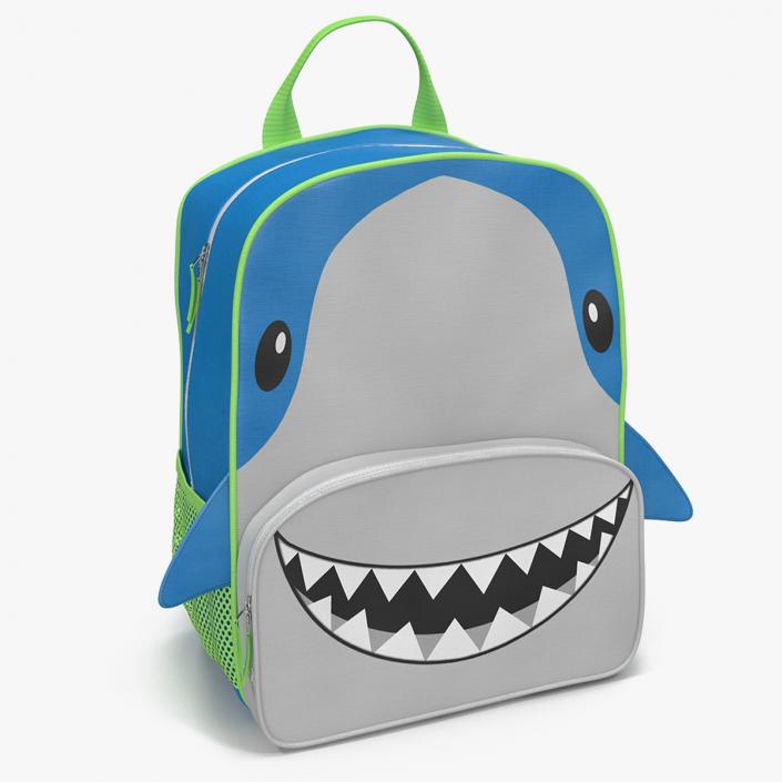 3D Shark Themed Kids Backpack