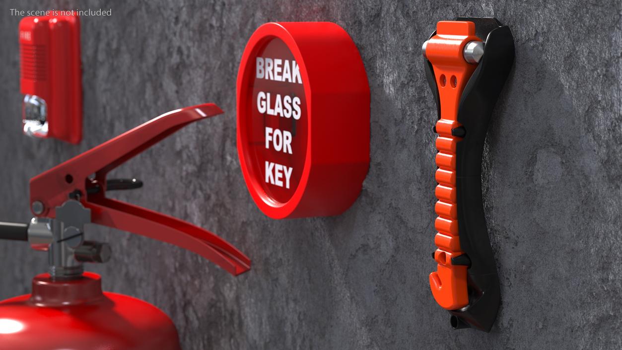 3D Break Glass Hammer with Storage Rack