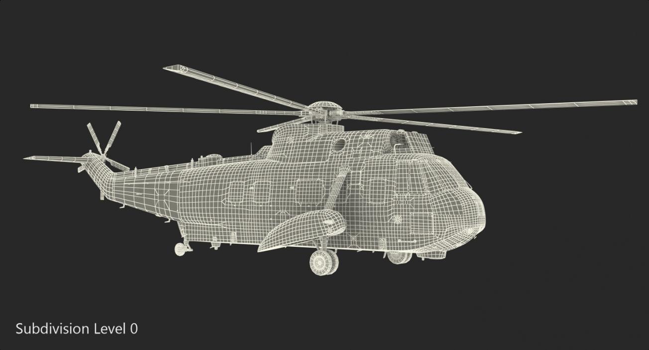 3D model Marine One Hellicopter Carrying the US President Rigged